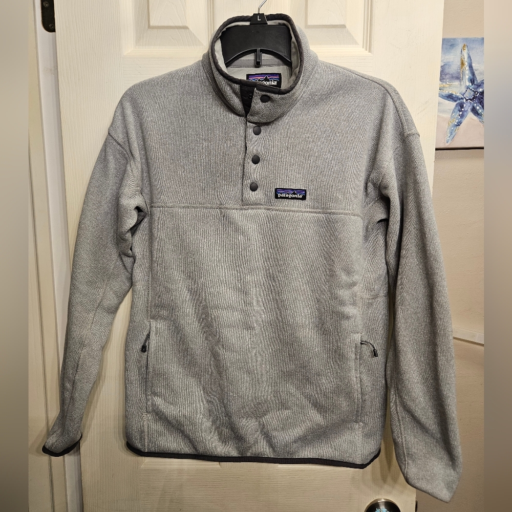 Patagonia Gray Snap-T Fleece Pullover Sweater Womesn Medium